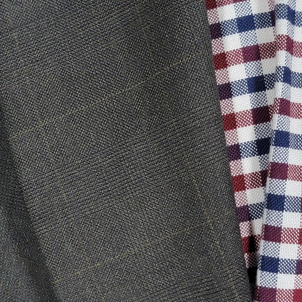Jos A Bank Men's Sport Coat Blazer Two Button Brown Plaid Wool Size 44R - Picture 5 of 16